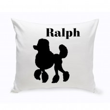 JDS Personalized Gifts Personalized Mini Poodle Classic Silhouette Throw Pillow JMSI2544
